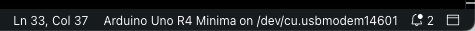 Bottom right of Arduino IDE showing board and port selected. Failed uploading error will occur if the board selection is not made.