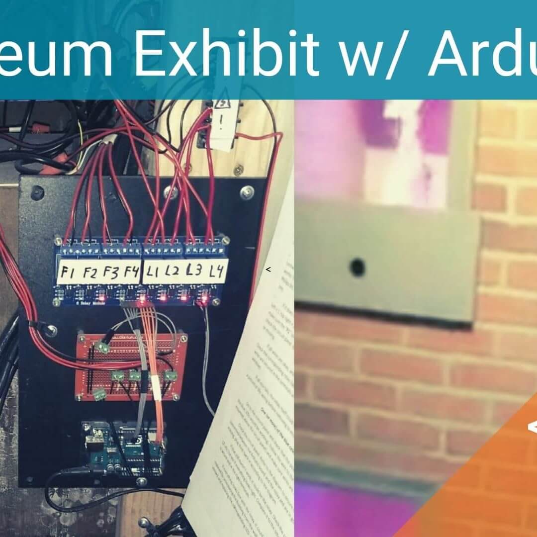 Arduino in back of museum exhibit